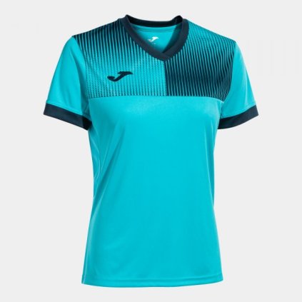 Dámský sportovní dres Eco Supernova - fluo tyrkysová/tmavě modrá (Velikost 2XS)