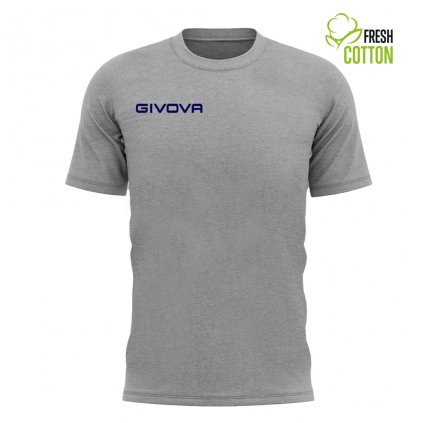 Bavlněné triko Givova Fresh - světle šedý melír