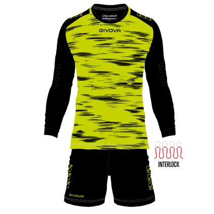 Brankářský dres + trenýrky Givova Difesa - fluo žlutá/černá