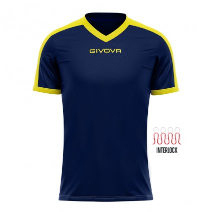 Sportovní dres Givova Revolution - tmavě modrá/žlutá