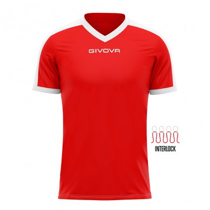 Sportovní dres Givova Revolution - červená/bílá