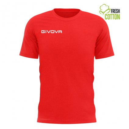 Bavlněné triko Givova Fresh - červená