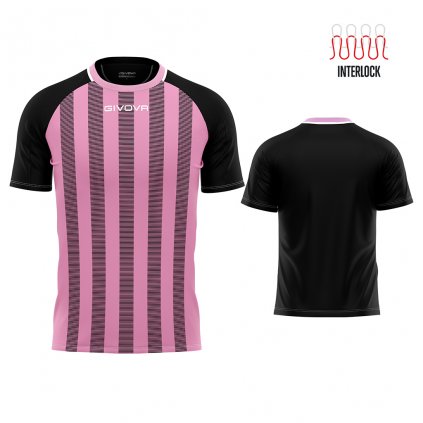 Sportovní dres Givova Tratto - růžová/černá