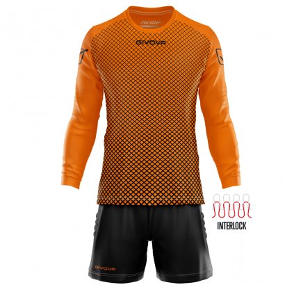 Brankářský dres + trenýrky Givova Manchester - oranžová/černá (Velikost M)