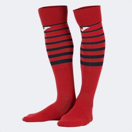 Sportovní štulpny Joma Premier II - červená/černá (Velikost Baby (35-38))
