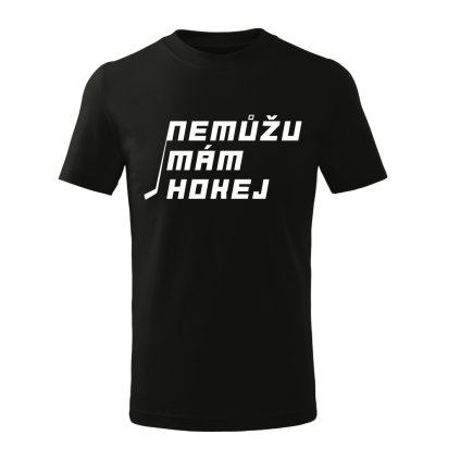 Dětské triko "Nemůžu mám hokej" - černé
