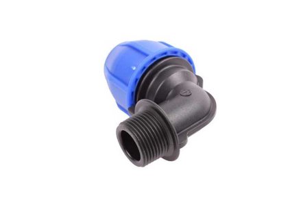 1 koleno 63mm s venkovnim zavitem 2 plastove tvarovky 63mm