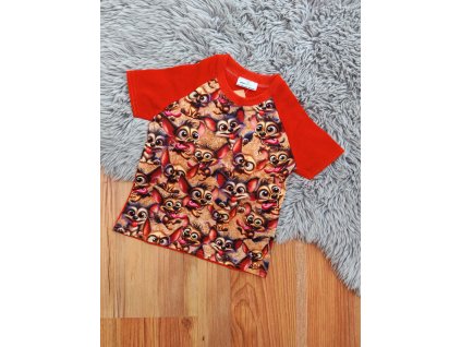 Tričko s krátkým rukávem - blázniví pejsci