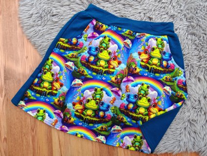 Sukně - žabky (petrolejová)