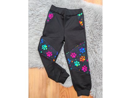 Tepláčky černé - tlapky