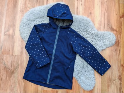 Bunda tmavě modrá - reflexní srdíčka