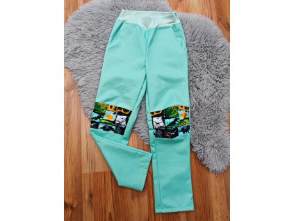 Kalhoty mentolové - dinosauři