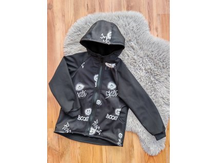 Bunda černá - smajlíci