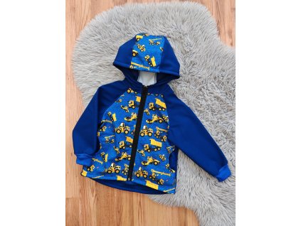 Bunda modrá - stavební stroje