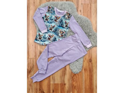 Pyžamo - srnka (fialová)