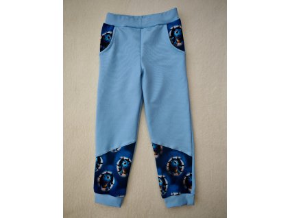 Tepláčky světle modré - dino