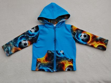 Mikina tyrkysová - míč