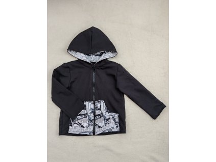 Mikina černá - auta