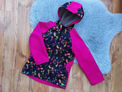 Bunda sytě růžová - kaňky