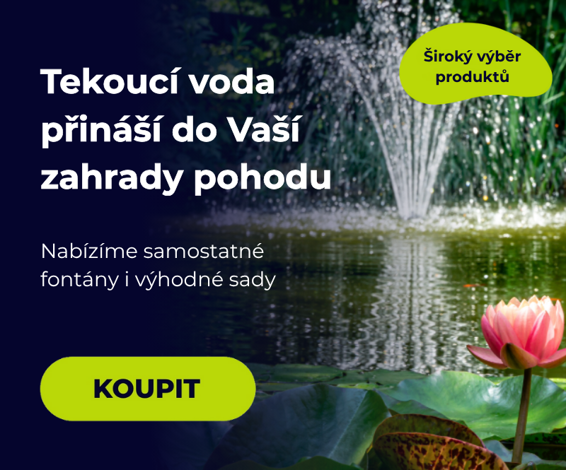 Jezírkové fontány, kaskády a chrliče