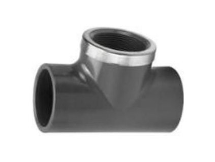  40x1 1/4"x40 T-kus 90°, vnitřní závit + kovový kruh