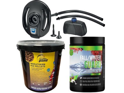 Zimní set pro jezírko - BactoUP 50m3 - IceFree 4 Seasons - Wheatgerm 3mm / 10l