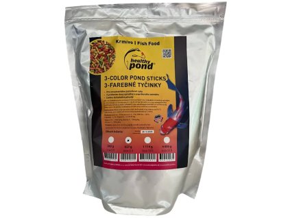 Trojbarevné krmivo pro jezírkové ryby 5L