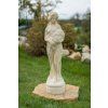 zahradní sochy, soška dívka s kyticí, výška 80cm