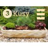 AKCE 3 KUSY ZAHRADNÍCH KAMENNÝCH TRUHLÍKŮ z pískovce - 73x27x15cm