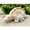 zahradni sochy z piskovce, dinosauri sochy, dekorace na zahradu, sochy pro deti. stegosaurus
