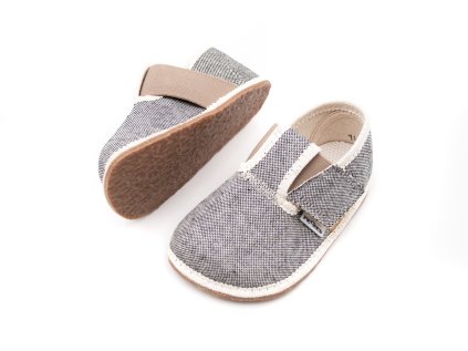 DETSKÉ BAREFOOT PAPUČE PEGRES BF 01U "UDRŽATEĽNOSŤ" - ČIERNE