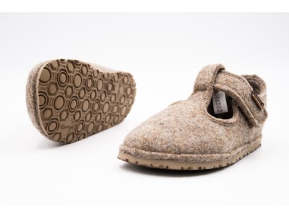 FRODDO BAREFOOT FLEXY WOOLY VIBRAM PAPUČE - BEIGE