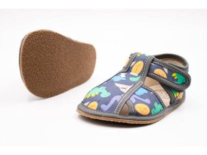 BABY BARE SHOES SLIPPERS - DINOSAURUS