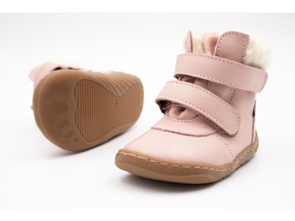 DETSKÉ BAREFOOT ZIMNÉ TOPÁNKY PEGRES SKINNY - RUŽOVÉ