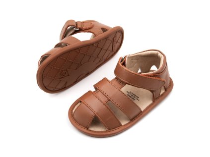 DETSKÉ BAREFOOT SANDÁLKY OLD SOLES PREWALKERS WAVES - TAN