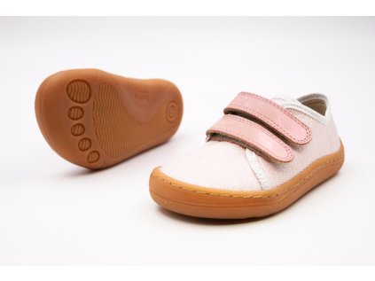 FRODDO BAREFOOT PLÁTENKY CANVAS - PINK SHINE