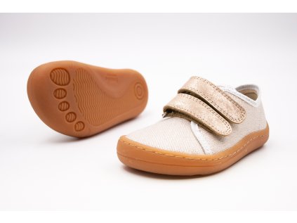 FRODDO BAREFOOT PLÁTENKY CANVAS - GOLD SHINE