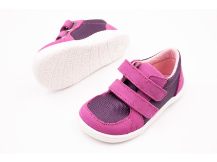 DETSKÉ BAREFOOT TENISKY BABY BARE SHOES FEBO SNEAKERS - FUCHSIA/PURPLE