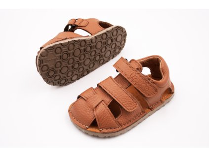 DETSKÉ BAREFOOT SANDÁLE FRODDO FLEXY AVI VIBRAM - COGNAC