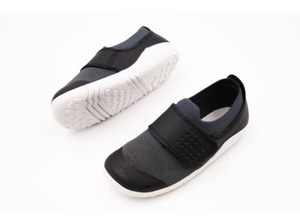 DETSKÉ BAREFOOT TENISKY BOBUX DIMENSION III - BLACK+CHARCOAL