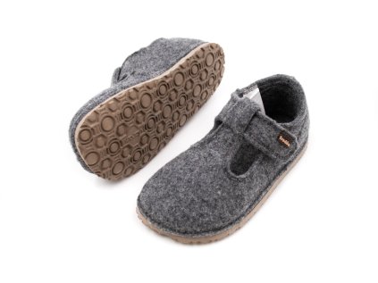 DETSKÉ BAREFOOT PAPUČE FRODDO FLEXY WOOLY VIBRAM - GREY