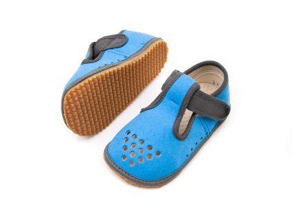 DETSKÉ BAREFOOT PAPUČE BEDA ŠIRŠIE (W) PERFOROVANÉ - TOM