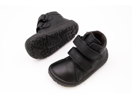 DETSKÉ BAREFOOT TOPÁNKY FRODDO AUTUMN FLEECE - BLACK