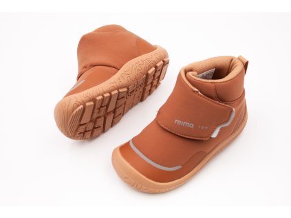 DETSKÉ ČLENKOVÉ BAREFOOT TOPÁNKY REIMA HYPPII - CINNAMON BROWN