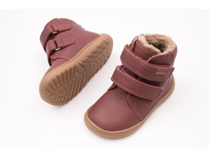 DETSKÉ BAREFOOT ZIMNÉ TOPÁNKY PROTETIKA - BEKA OLD PINK TEX