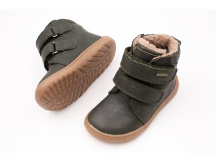 DETSKÉ BAREFOOT ZIMNÉ TOPÁNKY PROTETIKA - DARYK KHAKI TEX