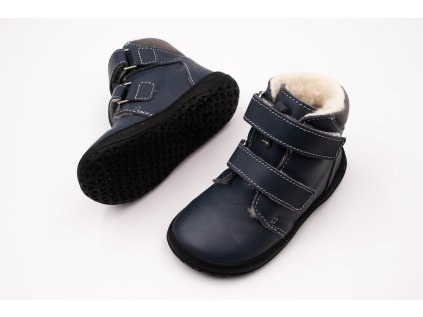 DETSKÉ BAREFOOT ZIMNÉ TOPÁNKY S VLNOU JONAP B4 SLIM - SHARK
