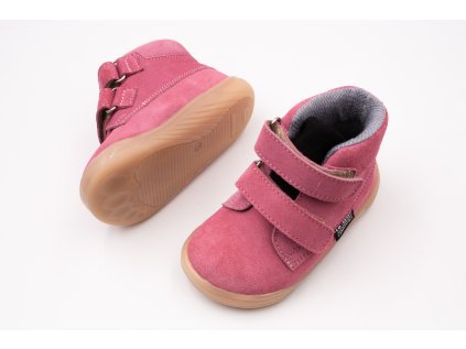 DETSKÉ BAREFOOT ČLENKOVÉ TOPÁNKY MIDO SHOES MODEL 62 - FLAMINGO