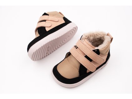 DETSKÉ ZIMNÉ BAREFOOT TOPÁNKY MURIS BALTIC MINI - SOFT PINK