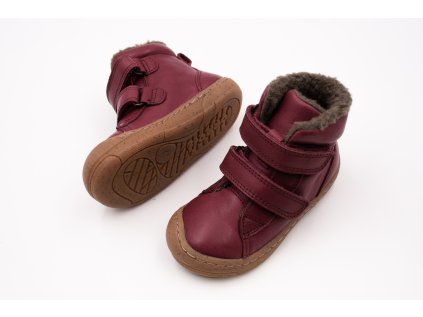 DETSKÉ BAREFOOT ZIMNÉ TOPÁNKY FRODDO MINNI WINTER - BORDEAUX